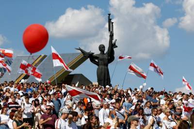 В Минске прошел самый масштабный в истории Беларуси "Марш свободы": видео с высоты птичьего полета