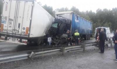 На трассе Екатеринбург — Тюмень столкнулись грузовики