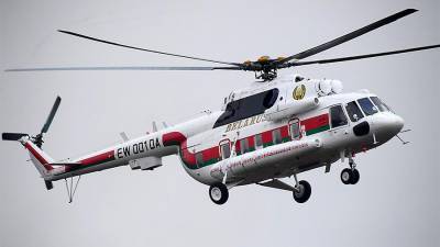 Вертолет Лукашенко вылетел с территории МЗКТ