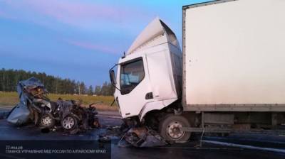 Пять человек пострадали в аварии с грузовиком в Алтайском крае