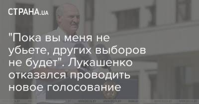 "Пока вы меня не убьете, других выборов не будет". Лукашенко отказался проводить новое голосование