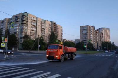 С дорог Петербурга за неделю вывезли почти 2,5 тысячи тонн мусора