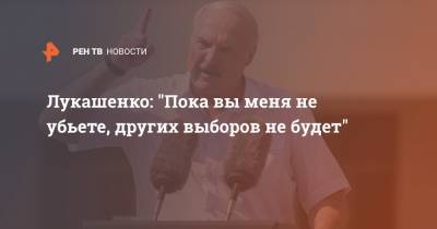 Лукашенко: "Пока вы меня не убьете, других выборов не будет"