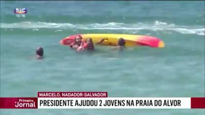 Президент Португалии спас двух тонущих в океане девушек