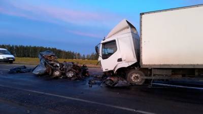 В ДТП с легковым авто и грузовиком в Алтайском крае погибли пятеро.