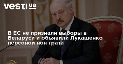 В ЕС не признали выборы в Беларуси и объявили Лукашенко персоной нон грата