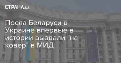 Посла Беларуси в Украине впервые в истории вызвали "на ковер" в МИД