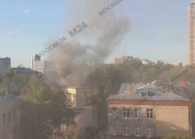Пожар произошел в общежитии МГУТУ имени Разумовского