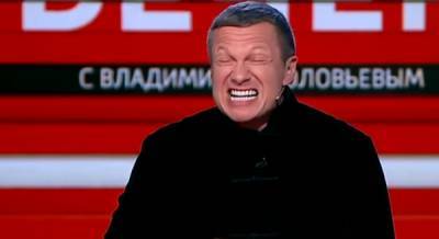 Рабочий "БелАЗа" показал половой орган российскому пропагандисту Соловьеву в прямом эфире (видео 18+)