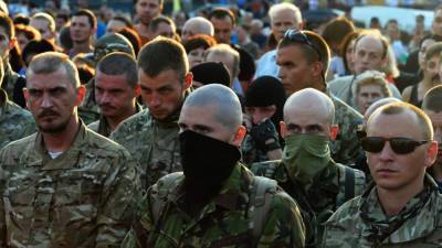 На Украине вербуют экс-боевиков АТО для возможной отправки в Белоруссию