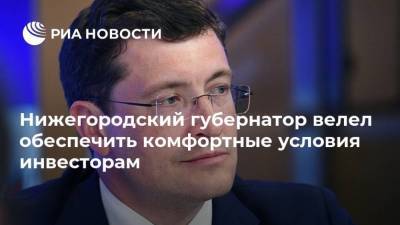 Нижегородский губернатор велел обеспечить комфортные условия инвесторам