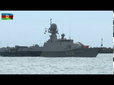 Несколько российских военных кораблей прибыли в Баку. ВИДЕО