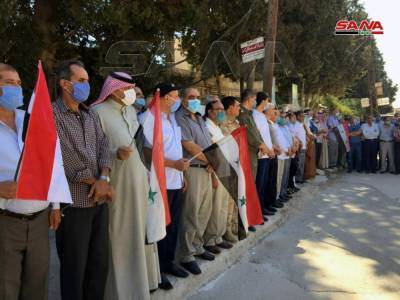В Сирии прошёл митинг против действий так называемой «международной коалиции»