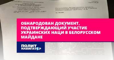 Обнародован документ, подтверждающий участие украинских наци в...