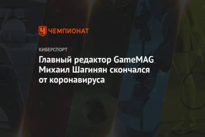 Главный редактор GameMAG Михаил Шагинян скончался от коронавируса