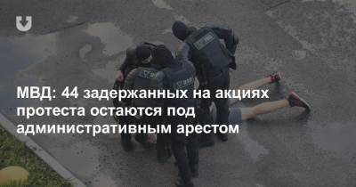 МВД: 44 задержанных на акциях протеста остаются под административным арестом