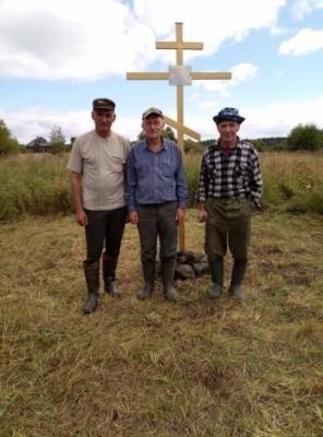 В исчезнувшей деревне Тотемского района появился Поклонный Крест - vologda-poisk.ru - район Тотемский
