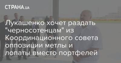 Лукашенко хочет раздать "черносотенцам" из Координационного совета оппозиции метлы и лопаты вместо портфелей