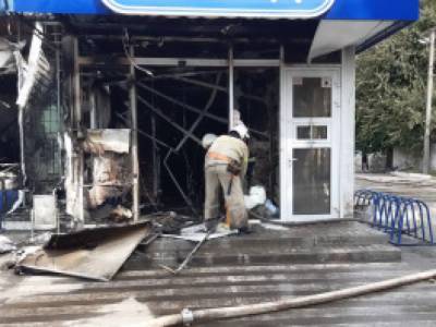 В Харьковской области горел супермаркет