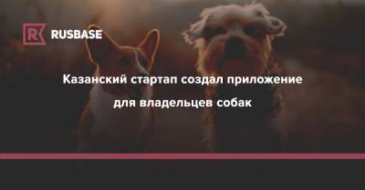 Казанский стартап создал приложение для владельцев собак
