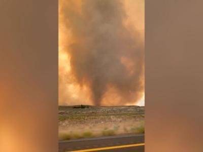 В Калифорнии в результате пожара образовался редкий огненный торнадо