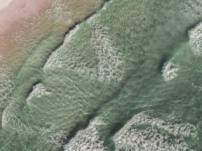 В Анапе Черное море приобрело зеленый оттенок