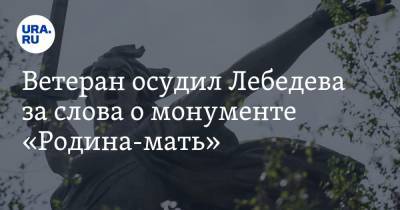 Ветеран осудил Лебедева за слова о монументе «Родина-мать». Дизайнер назвал скульптуру уродливой