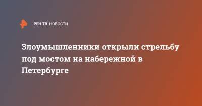 Злоумышленники открыли стрельбу под мостом на набережной в Петербурге