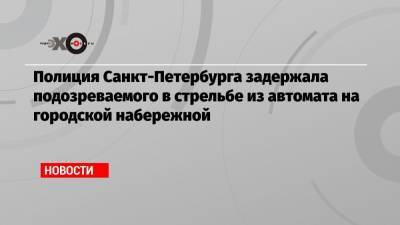 Полиция Санкт-Петербурга задержала подозреваемого в стрельбе из автомата на городской набережной