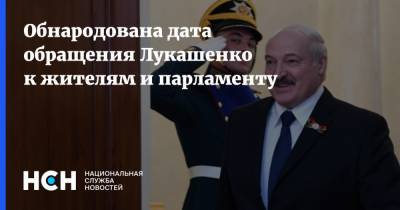 Обнародована дата обращения Лукашенко к жителям и парламенту