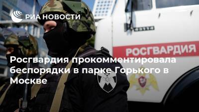 Росгвардия прокомментировала беспорядки в парке Горького в Москве