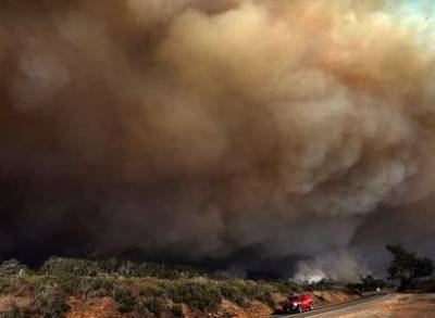 Природные пожары в Северной Калифорнии угрожают тысячам домов: небо в районе Сан-Франциско почернело от дыма