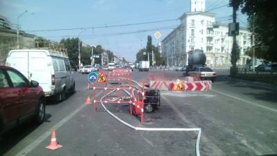 Участок у ДК Кирова в Воронеже перекрыли до середины сентября
