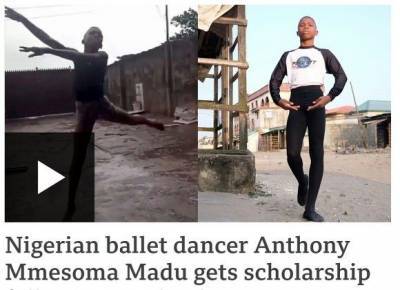 Босоногий талант: ставший звездой соцсетей мальчик из Нигерии получил балетную стипендию в США (видео)