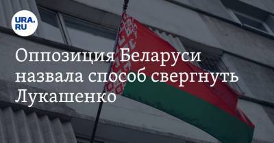 Оппозиция Беларуси назвала способ свергнуть Лукашенко