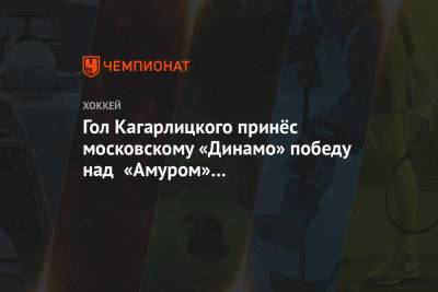 Гол Кагарлицкого принёс московскому «Динамо» победу над «Амуром» в контрольном матче