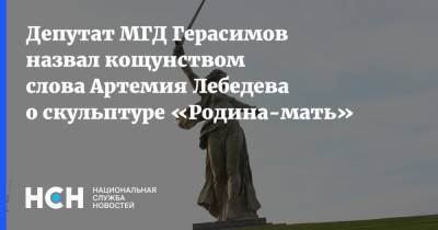Депутат МГД Герасимов назвал кощунством слова Артемия Лебедева о скульптуре «Родина-мать»