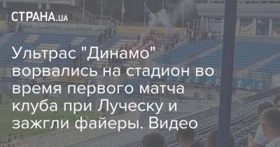 Ультрас "Динамо" ворвались на стадион во время первого матча клуба при Луческу и зажгли файеры. Видео