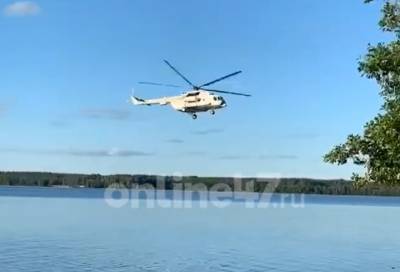 Жутко громко и запредельно близко: вертолет удивил отдыхающих в Ленобласти