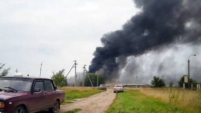СМИ сообщают о масштабном пожаре на кирпичном заводе в Башкирии