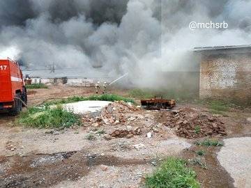 В Башкирии произошёл пожар на кирпичном заводе