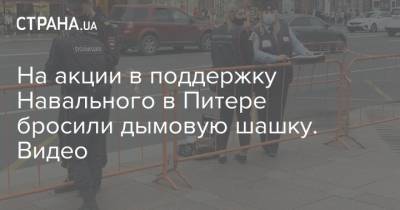 На акции в поддержку Навального в Питере бросили дымовую шашку. Видео