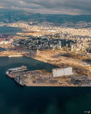 Бейрут и порт с дрона – свежие фото