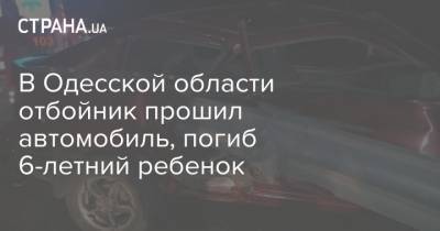 В Одесской области отбойник прошил автомобиль, погиб 6-летний ребенок