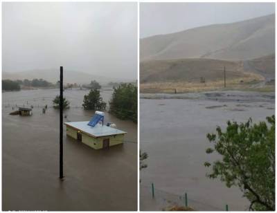 Наводнение в Ахметском муниципалитете – затоплены дома и дороги