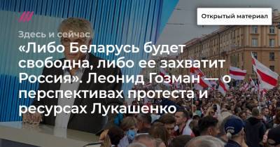«Либо Беларусь будет свободна, либо ее захватит Россия». Леонид Гозман — о перспективах протеста и ресурсах Лукашенко