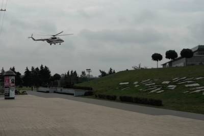 Опубликовано видео посадки вертолета у резиденции Лукашенко