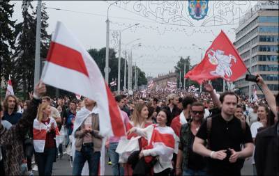 «Марш новой Беларуси». От площади Независимости до дворца Лукашенко