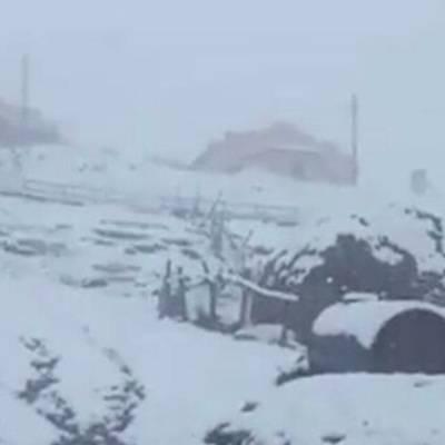 В самом южном и высокогорном селе Куруш в Дагестане выпал снег