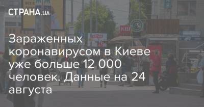 Зараженных коронавирусом в Киеве уже больше 12 000 человек. Данные на 24 августа